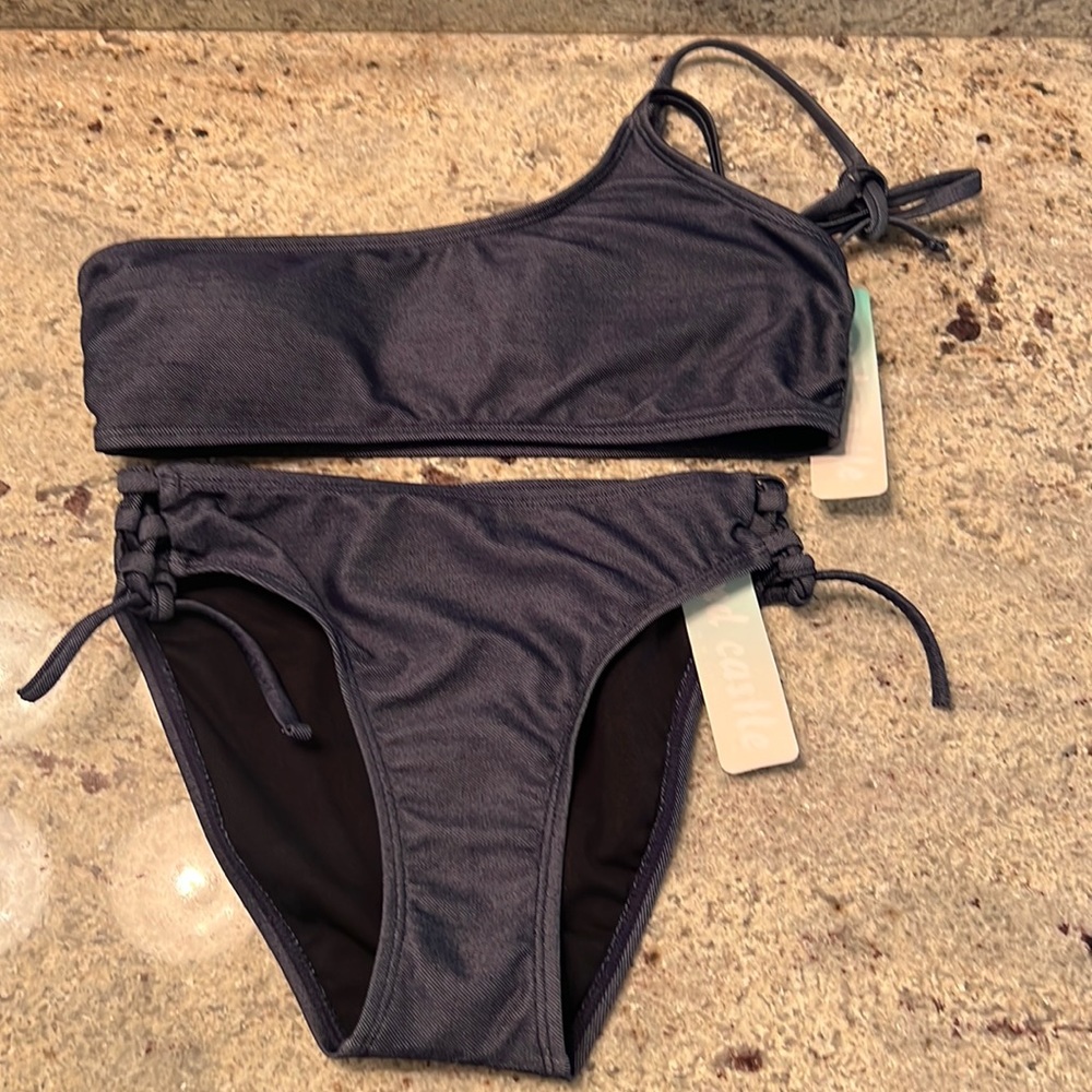 Navy One Strap Bikini
